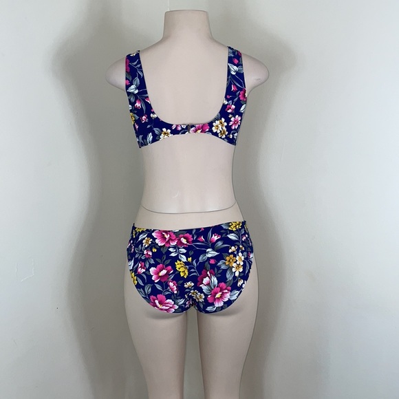 Bright Floral Cut Out One Piece Monokini Swimsuit - Picture 5 of 13